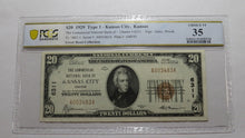 Load image into Gallery viewer, $20 1929 Kansas City Kansas National Currency Bank Note Bill Ch. #6311 VF35 PCGS