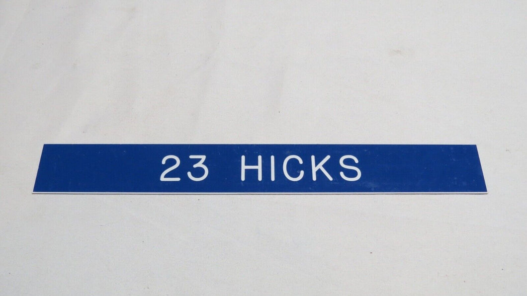1995 #23 Hicks St. Louis Rams Game Used NFL Locker Room Nameplate!