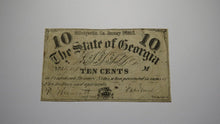 Load image into Gallery viewer, $.10 1863 Milledgeville Georgia GA Obsolete Currency Bank Note Bill! State of GA