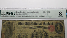 Load image into Gallery viewer, $1 1865 Dorchester Massachusetts National Currency Bank Note Bill #684 Blue Hill