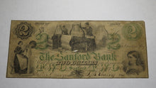 Load image into Gallery viewer, $2 1861 Sanford Maine ME Obsolete Currency Bank Note Bill! The Sanford Bank
