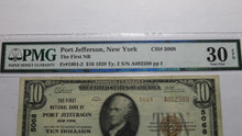Load image into Gallery viewer, $10 1929 Port Jefferson New York NY National Currency Bank Note Bill #5068 VF30