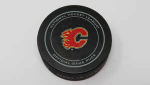 2012-18 Calgary Flames Official Bettman Game Puck! Sher-Wood Not Used! CGY