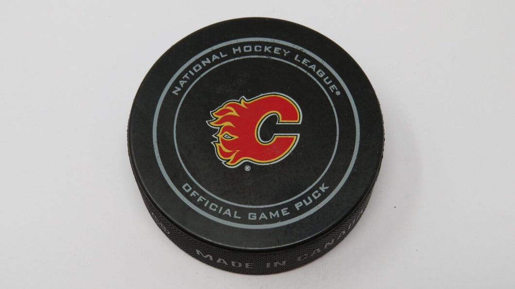 2012-18 Calgary Flames Official Bettman Game Puck! Sher-Wood Not Used! CGY