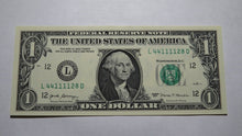 Load image into Gallery viewer, $1 2017 Fancy Serial Number Federal Reserve Bank Note Bill Crisp Uncirculated 44
