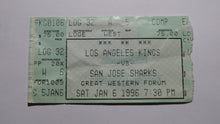 Load image into Gallery viewer, January 6, 1996 Los Angeles Kings Vs. Sharks Hockey Ticket Stub! Gretzky Goal!
