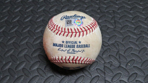 2016 Evan Longoria Tampa Bay Rays Game Used Single MLB Baseball! 1B Hit! Brach
