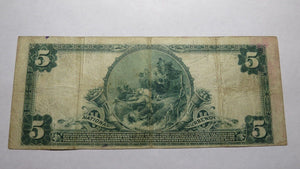 $5 1902 Bristol Connecticut CT National Currency Bank Note Bill! Ch. #2250 VF++