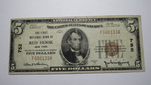 Load image into Gallery viewer, $5 1929 Red Hook New York NY National Currency Bank Note Bill Ch. #752 FINE