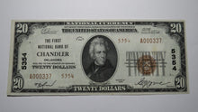 Load image into Gallery viewer, $20 1929 Chandler Oklahoma OK National Currency Bank Note Bill Ch. #5354 AU++