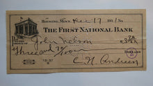 Load image into Gallery viewer, $3.70 1931 Hibbing Minnesota MN Cancelled Check! First National Bank