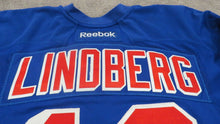 Load image into Gallery viewer, 2014-15 Oscar Lindberg New York Rangers NHL Debut Game Used Worn Hockey Jersey