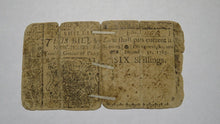 Load image into Gallery viewer, 1763 Six Shillings New Jersey NJ Colonial Currency Note Bill! RARE ISSUE! 6s!