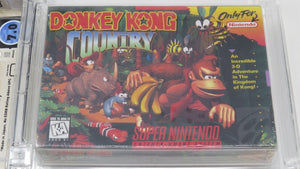 New Donkey Kong Country 1 Super Nintendo Factory Sealed Video Game Wata 7.0 A