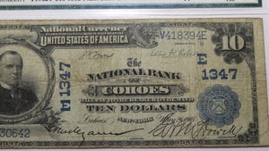 $10 1902 Cohoes New York NY National Currency Bank Note Bill #1347 PMG Fine