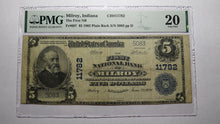 Load image into Gallery viewer, $5 1902 Milroy Indiana IN National Currency Bank Note Bill Ch. #11782 VF20 PMG