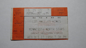 October 17 1990 Los Angeles Kings Vs North Stars Hockey Ticket Stub Gretzky Goal