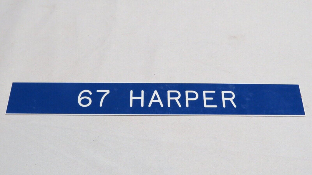 1995 #67 Harper St. Louis Rams Game Used NFL Locker Room Nameplate!
