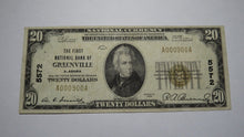 Load image into Gallery viewer, $20 1929 Greenville Alabama AL National Currency Bank Note Bill! Ch. #5572 VF!