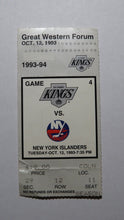 Load image into Gallery viewer, October 12, 1993 Los Angeles Kings Vs. Islanders Hockey Ticket Stub Gretzky Goal