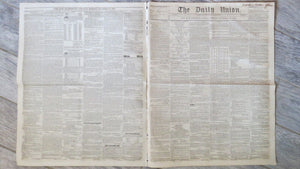 November 13, 1852 The Daily Union Newspaper City Of Washington Robert Armstrong
