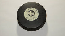 Load image into Gallery viewer, Vintage Guelph Holody Platers Game Used OHA Official Viceroy Hockey Puck Ontario