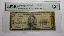 Load image into Gallery viewer, $5 1929 Winnemucca Nevada NV National Currency Bank Note Bill Ch. #3575 F12 PMG