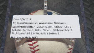 2019 Victor Robles Washington Nationals Game Used Baseball! Miles Mikolas Cards