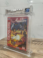 Load image into Gallery viewer, Disney&#39;s Aladdin Sega Genesis Factory Sealed Video Game Wata 9.2 Graded A+ Seal