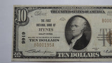 Load image into Gallery viewer, $10 1929 Hynes California CA National Currency Bank Note Bill! Ch. #9919 VF+!
