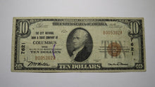 Load image into Gallery viewer, $10 1929 Columbus Ohio OH National Currency Bank Note Bill Charter #7621