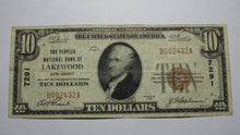 Load image into Gallery viewer, $10 1929 Lakewood New Jersey NJ National Currency Bank Note Bill Ch. #7291 VF!