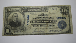 $10 1902 Birmingham Alabama AL National Currency Bank Note Bill! Ch. #12906 RARE