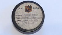Load image into Gallery viewer, 1972-73 Murray Wilson Montreal Canadiens Game Used Goal Scored Puck -Blues Logo