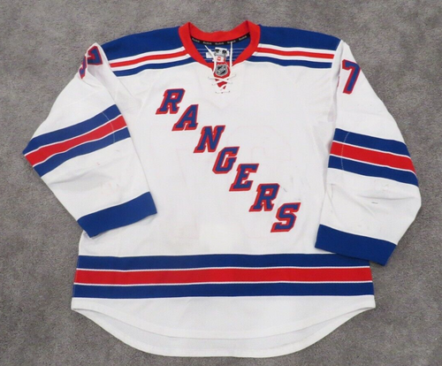 2013-14 Conor Allen New York Rangers NHL Debut Game Used Worn Hockey Jersey