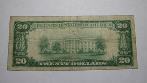 $20 1929 Hudson Falls New York NY National Currency Bank Note Bill Ch #8297 RARE