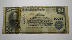 $20 1902 El Dorado Springs Missouri MO National Currency Bank Note Bill #10055