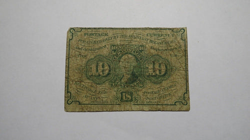 1863 $.10 First Issue Fractional Currency Obsolete Bank Note Bill! 1st Issue!
