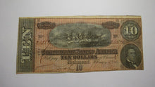 Load image into Gallery viewer, $10 1864 Richmond Virginia VA Confederate Currency Bank Note Bill RARE! T68 XF
