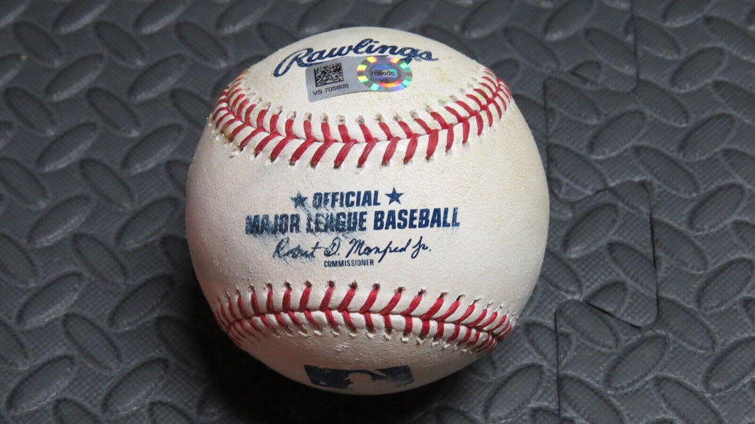 2021 Josh Staumont Kansas City Royals Called Strike Game Used MLB Baseball! 9th