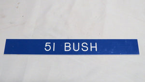 1994 Blair Bush Los Angeles Rams Game Used NFL Locker Room Nameplate! Washington