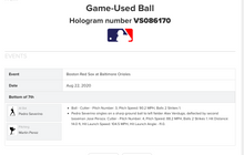 Load image into Gallery viewer, 2020 Pedro Severino Baltimore Orioles Game Used Single MLB Baseball! 1B Hit!