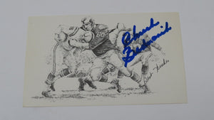 Chuck Bednarik Philadelphia Eagles Football Signed Post Card! Rare