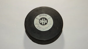 Vintage Stratford Perths Game Used OHA Official Viceroy Hockey Puck Ontario