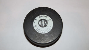 Vintage Brampton Warriors Game Used OHA Official Viceroy Hockey Puck Ontario