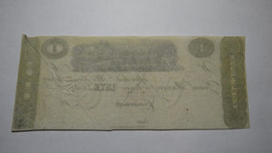 $1 18__ Cincinnati Ohio OH Obsolete Currency Bank Note Bill Remainder!  Piatt Co
