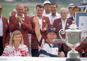 1989 Payne Stewart PGA Championship Match Used Worn Chicago Bears Hat! Trophy