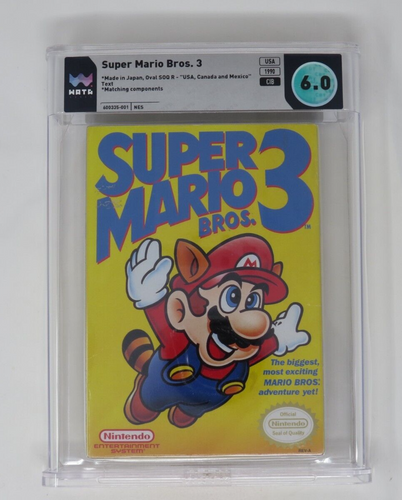 Super Mario Brothers 3 Complete In Box Nintendo Video Game Wata Graded 6.0 CIB