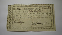 Load image into Gallery viewer, 1789 5 Shillings Connecticut Comptroller Colonial Currency Note! Ralph Pomeroy