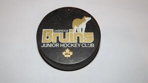 Vintage Uxbridge Bruins Game Used OHA Official Viceroy Hockey Puck Ontario